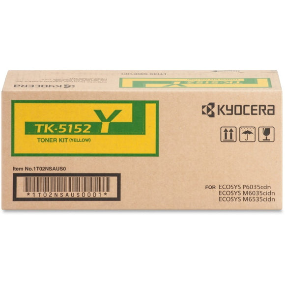 Kyocera TK-5152Y Yellow Toner Cartridge (Includes Waste Container) (10,000 Yield)