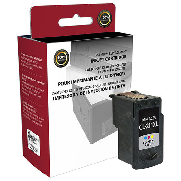 Clover Imaging Group 117199 Remanufactured High Yield Color Ink Cartridge (Alternative for Canon 2975B001 CL-211XL) (349 Yield)