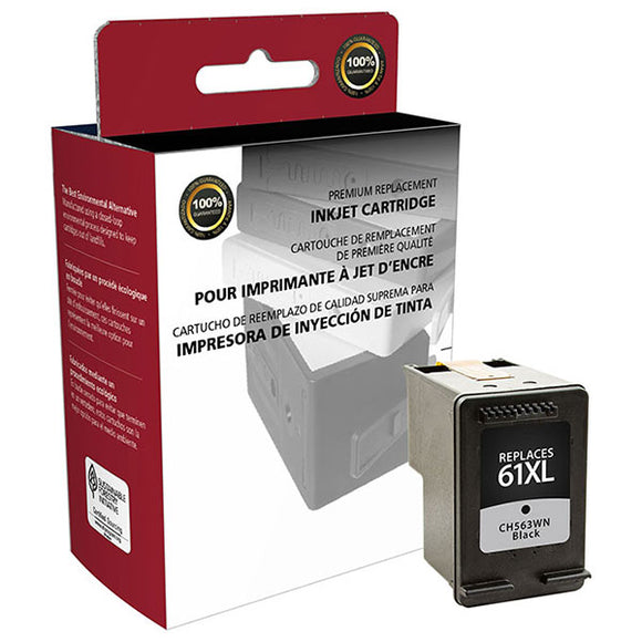 Clover Imaging Group 117564 Remanufactured High Yield Black Ink Cartridge (Alternative for HP CH563WN 61XL) (480 Yield)