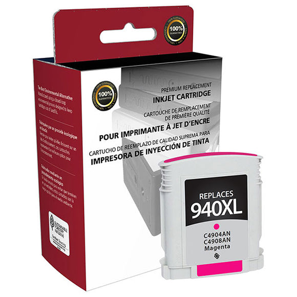 Clover Imaging Group 117805 Remanufactured High Yield Magenta Ink Cartridge (Alternative for HP C4904AN C4908AN 940XL) (1,400 Yield)