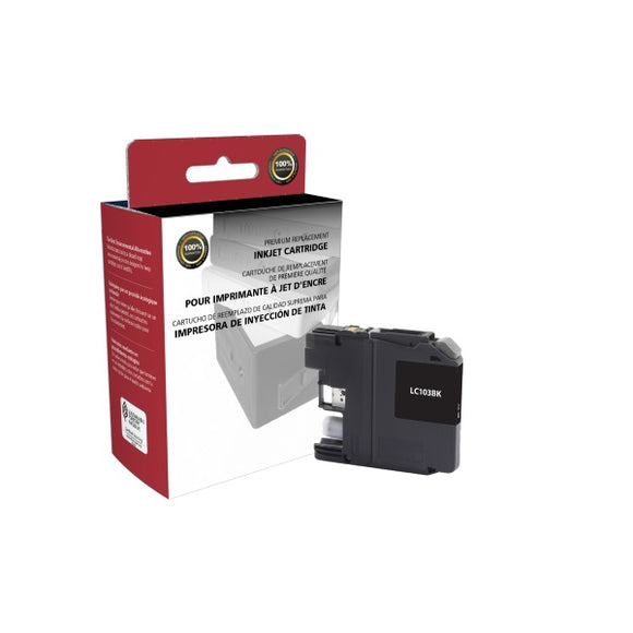 Clover Imaging Group 118066 Remanufactured High Yield Black Ink Cartridge (Alternative for Brother LC103BK) (600 Yield)
