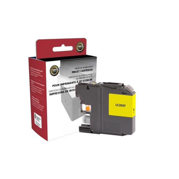 Clover Imaging Group 118106 Remanufactured High Yield Yellow Ink Cartridge (Alternative for Brother LC203Y) (550 Yield)