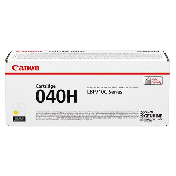 Canon 0455C001AA (CRG-040H) High Yield Yellow Toner Cartridge (10,000 Yield) - Technology Inks Pro, LLC.