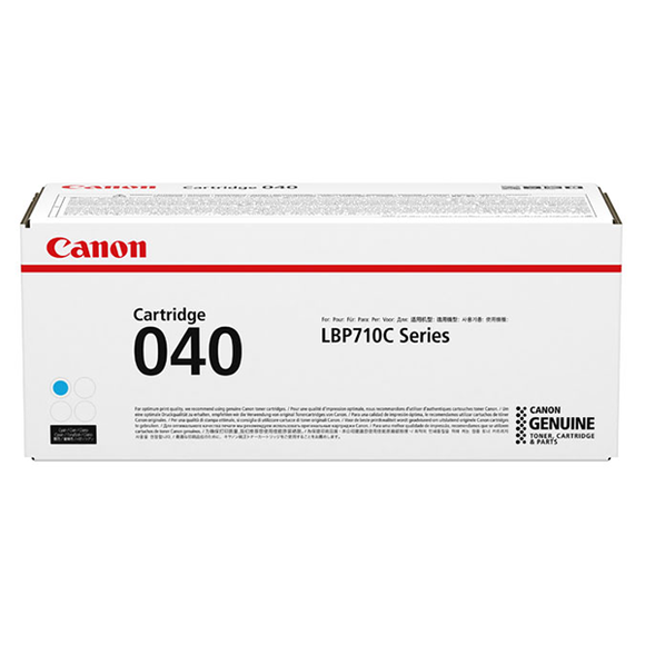 Canon 0458C001AA (CRG-040) Cyan Toner Cartridge (5,400 Yield) - Technology Inks Pro, LLC.