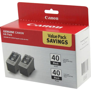Canon 0615B013 (PG-40) Black Ink Cartridge Twin Pack (2 Pack of OEM# 0615B002)