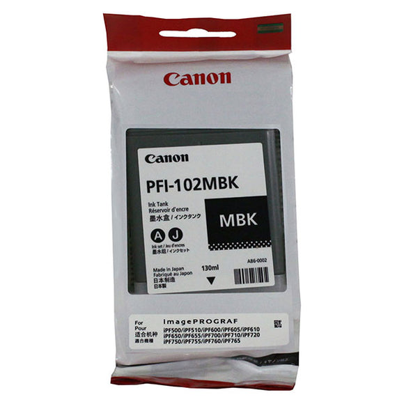 Canon 0894B001AA (PFI-102MBK) Matte Black Ink Tank (130 ml)