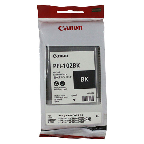 Canon 0895B001AA (PFI-102BK) Black Ink Tank (130 ml)