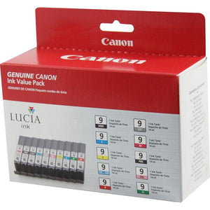 Canon 1033B005 (PGI-9) Color Ink Combo Pack (Includes 1 Each of OEM# 1033B002 1034B002 1035B002 1036B002 1037B002 1038B002 1039B002 1040B002 1041B002 1042B002)
