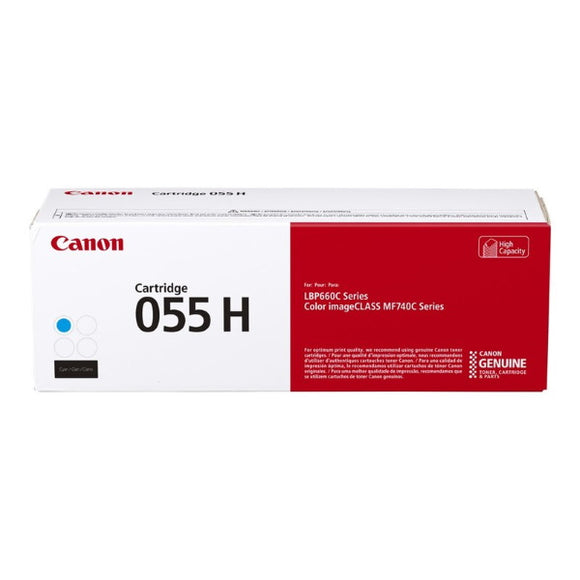 Canon 3019C001AA (CRG-055 C H) High Yield Cyan Toner Cartridge (5,900 Yield) - Technology Inks Pro, LLC.