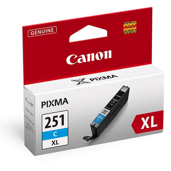 Canon 6449B001 (CLI-251XLC) High Yield Cyan Ink Tank