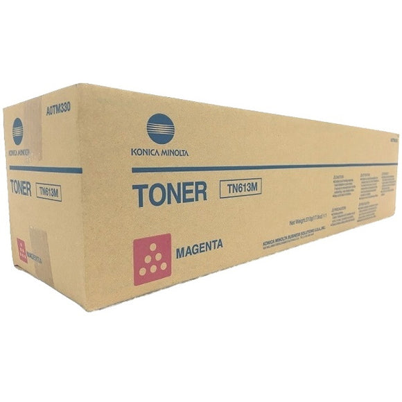 Konica Minolta A0TM330 (TN613M) Magenta Toner Cartridge (30,000 Yield)