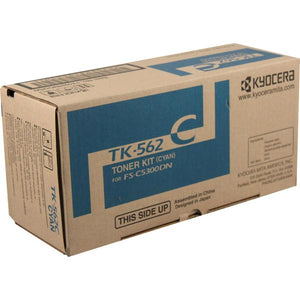 Kyocera TK562C Cyan Toner Cartridge Includes Waste Toner Bottle (10,000 Yield)