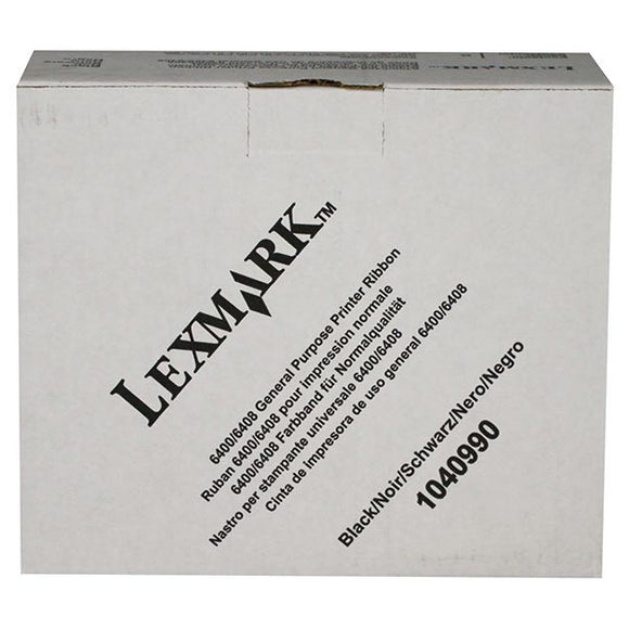 Lexmark 1040990 General Purpose Black Printer Ribbon (20M Characters) (6/Box)