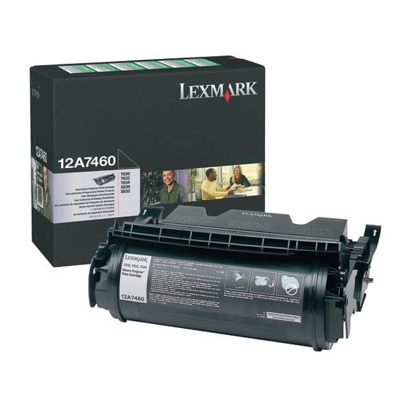 Lexmark 12A7460 Return Program Toner Cartridge (5,000 Yield)