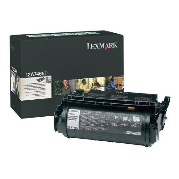 Lexmark 12A7465 Extra High Yield Return Program Toner Cartridge (32,000 Yield)