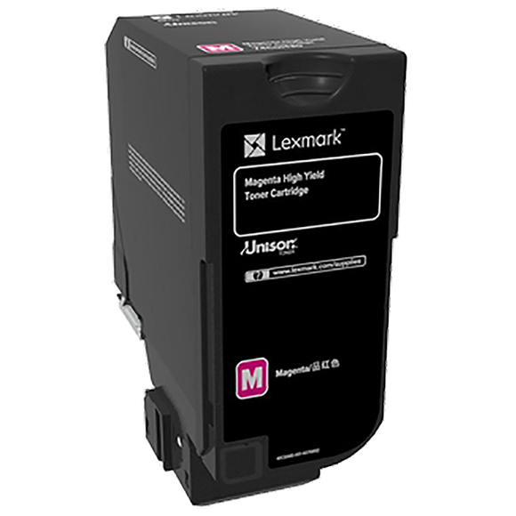 Lexmark 74C0H30 High Yield Magenta Toner Cartridge (12,000 Yield)