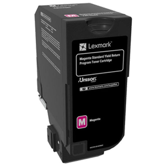 Lexmark 74C0SMG Magenta Return Program Toner Cartridge for US Government (7,000 Yield) (TAA Compliant Version of 74C1SM0)