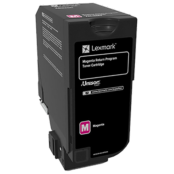 Lexmark 74C10M0 Magenta Return Program Toner Cartridge (3,000 Yield)