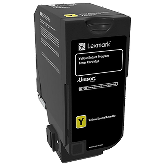 Lexmark 74C10Y0 Yellow Return Program Toner Cartridge (3,000 Yield)