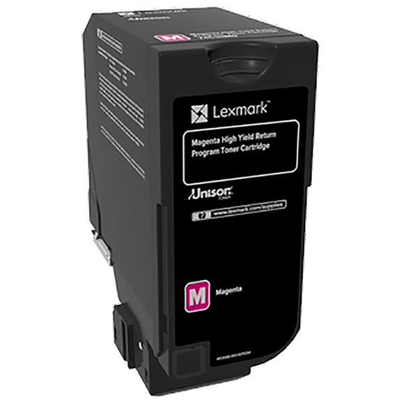 Lexmark 74C1HM0 High Yield Magenta Return Program Toner Cartridge (12,000 Yield)