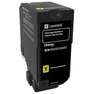 Lexmark 74C1HY0 High Yield Yellow Return Program Toner Cartridge (12,000 Yield)