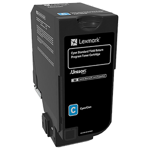 Lexmark 74C1SC0 Cyan Return Program Toner Cartridge (7,000 Yield)