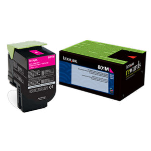 Lexmark 80C00MG Magenta Return Program Toner Cartridge for US Government (1,000 Yield) (TAA Compliant Version of 80C10M0)