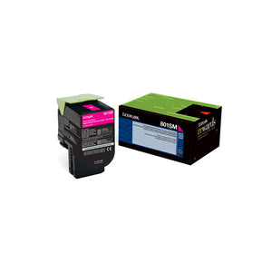 Lexmark 80C1SM0 (801SM) Magenta Return Program Toner Cartridge (2,000 Yield)