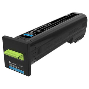 Lexmark 82K0XCG Extra High Yield Cyan Return Program Toner Cartridge for US Government (22,000 Yield) (TAA Compliant Version of 82K1XC0)