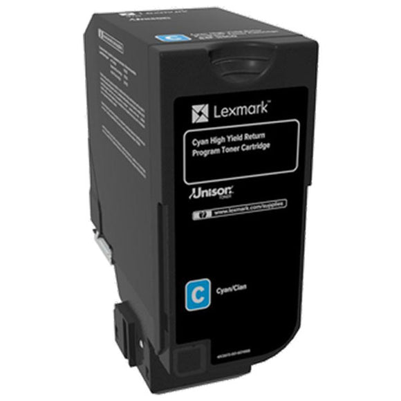 Lexmark 84C0HCG High Yield Cyan Return Program Toner Cartridge for US Government (16,000 Yield) (TAA Compliant Version of 84C1HC0)