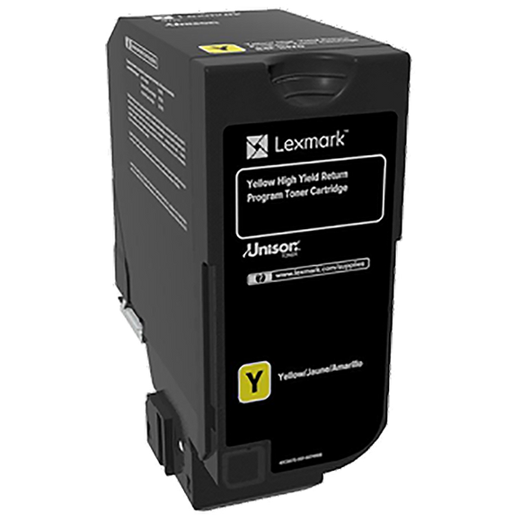 Lexmark 84C1HY0 High Yield Yellow Return Program Toner Cartridge (16,000 Yield)