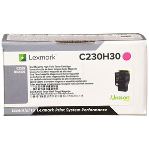 Lexmark C230H30 High Yield Magenta Toner Cartridge (2,300 Yield)