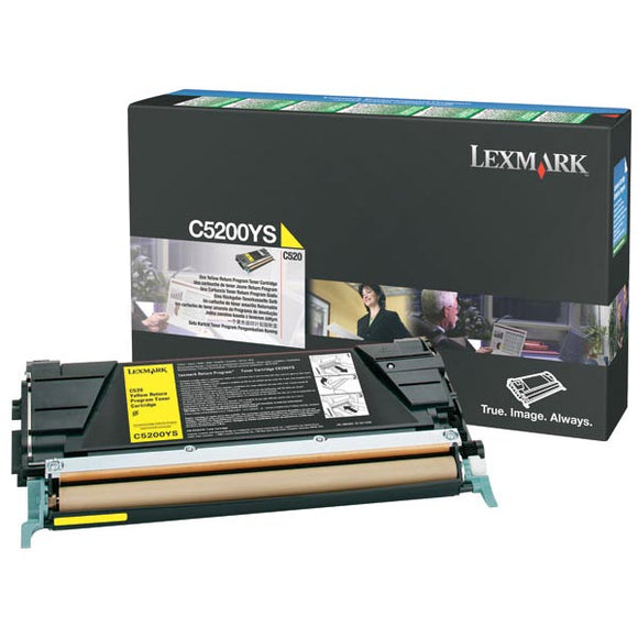 Lexmark C5200YS Yellow Return Program Toner Cartridge (1,500 Yield)