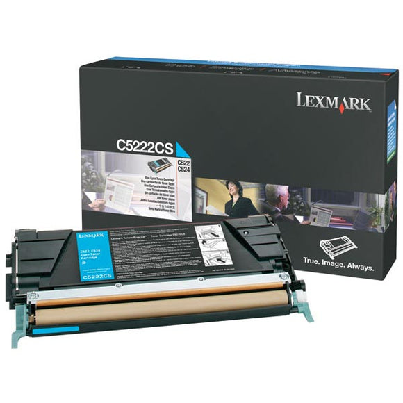 Lexmark C5220CS Cyan Return Program Toner Cartridge (3,000 Yield)