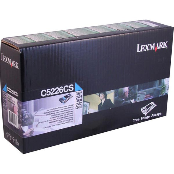 Lexmark C5226CS Cyan Return Program Toner Cartridge for US Government (3,000 Yield) (TAA Compliant Version of C5220CS)
