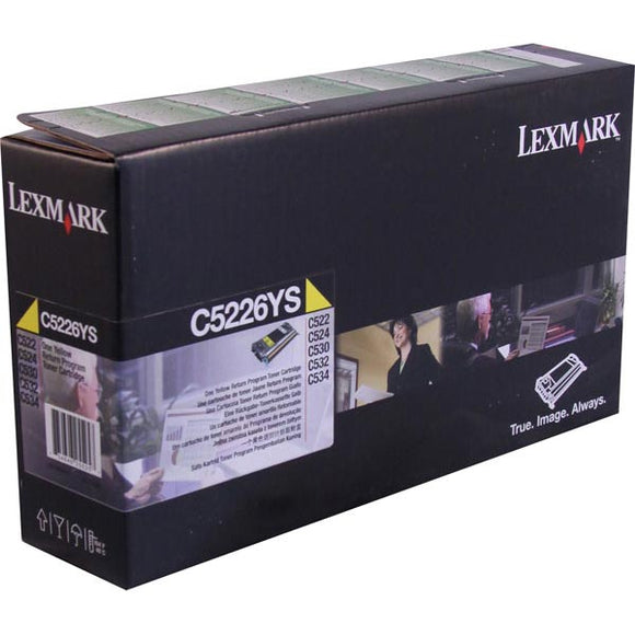 Lexmark C5226YS Yellow Return Program Toner Cartridge for US Government (3,000 Yield) (TAA Compliant Version of C5220YS)