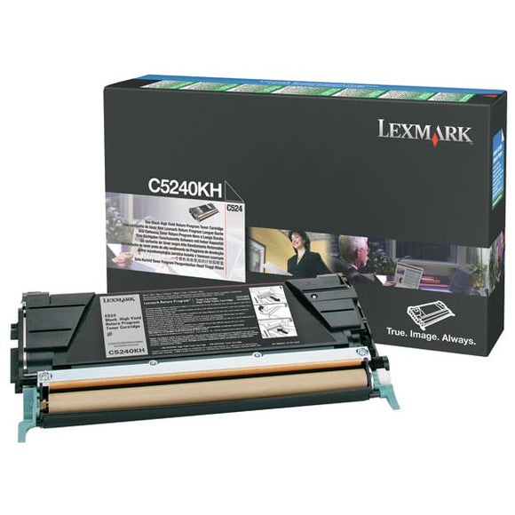 Lexmark C5240KH High Yield Black Return Program Toner Cartridge (8,000 Yield)