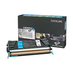 Lexmark C5242CH High Yield Cyan Toner Cartridge (5,000 Yield) (For Use in Models C524/C532/C534)