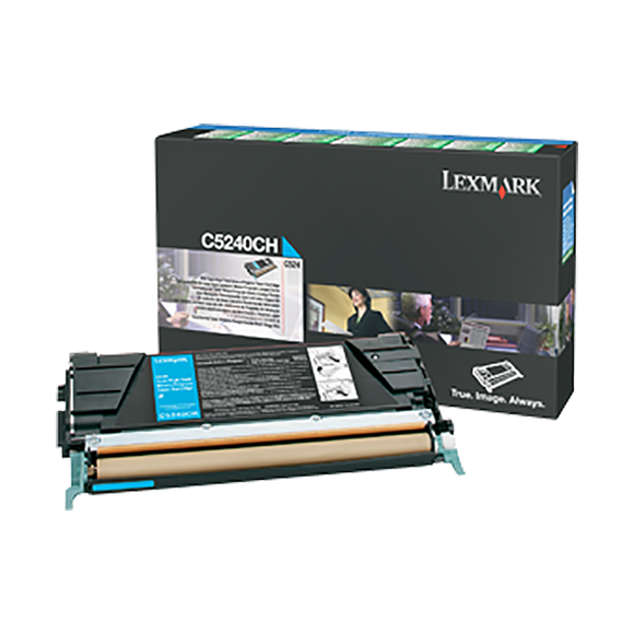 Lexmark C5242CH High Yield Cyan Toner Cartridge (5,000 Yield) (For Use in Models C524/C532/C534)