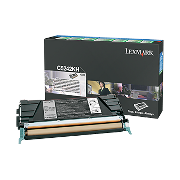 Lexmark C5242KH High Yield Black Toner Cartridge (8,000 Yield) (For Use in Models C524/C534)
