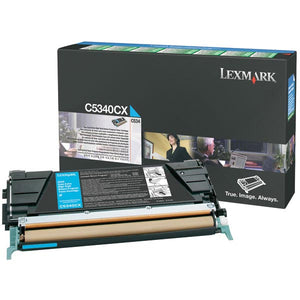 Lexmark C5340CX Extra High Yield Cyan Return Program Toner Cartridge (7,000 Yield)