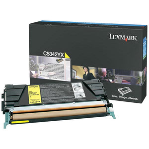 Lexmark C5342YX Extra High Yield Yellow Toner Cartridge (7,000 Yield) (For Use in Model C534)