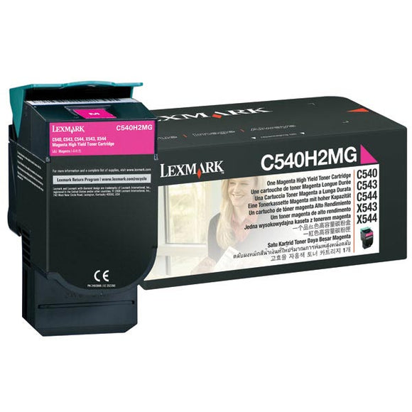 Lexmark C540H2MG High Yield Magenta Toner Cartridge (2,000 Yield)