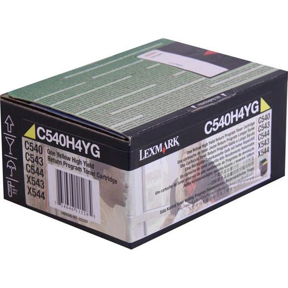 Lexmark C540H4YG High Yield Yellow Return Program Toner Cartridge for US Government (2,000 Yield) (TAA Compliant Version of C540H1YG)