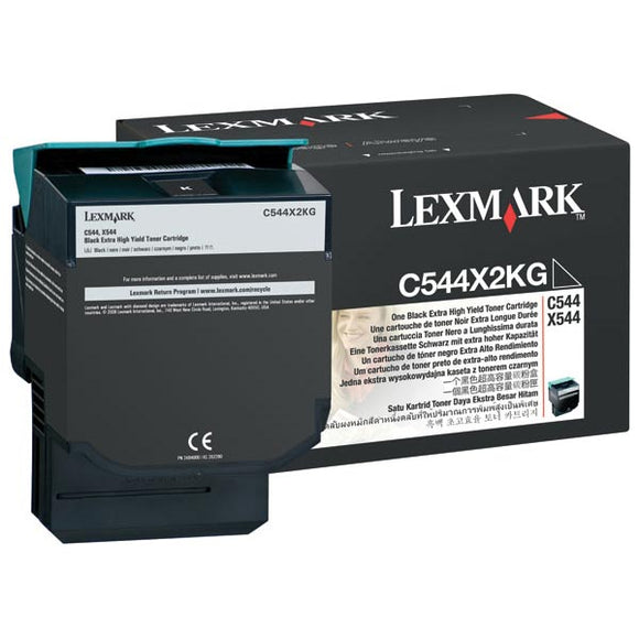 Lexmark C544X2KG Extra High Yield Black Toner Cartridge (6,000 Yield)