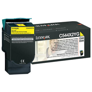 Lexmark C544X2YG Extra High Yield Yellow Toner Cartridge (4,000 Yield)