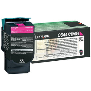 Lexmark C544X4MG Extra High Yield Magenta Return Program Toner Cartridge for US Government (4,000 Yield) (TAA Compliant Version of C544X1MG)