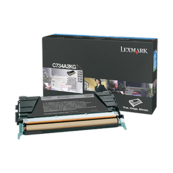 Lexmark C734A2KG Black Toner Cartridge (8,000 Yield)