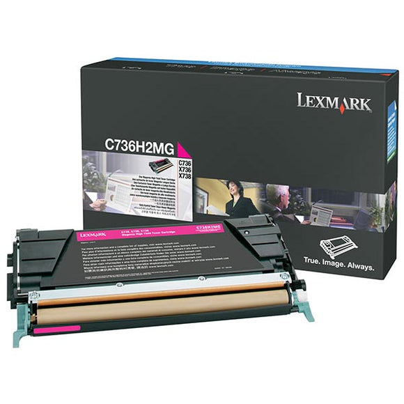 Lexmark C736H2MG High Yield Magenta Toner Cartridge (10,000 Yield)