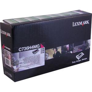 Lexmark C736H4MG High Yield Magenta Return Program Toner Cartridge for US Government (10,000 Yield) (TAA Compliant Version of C736H1MG)